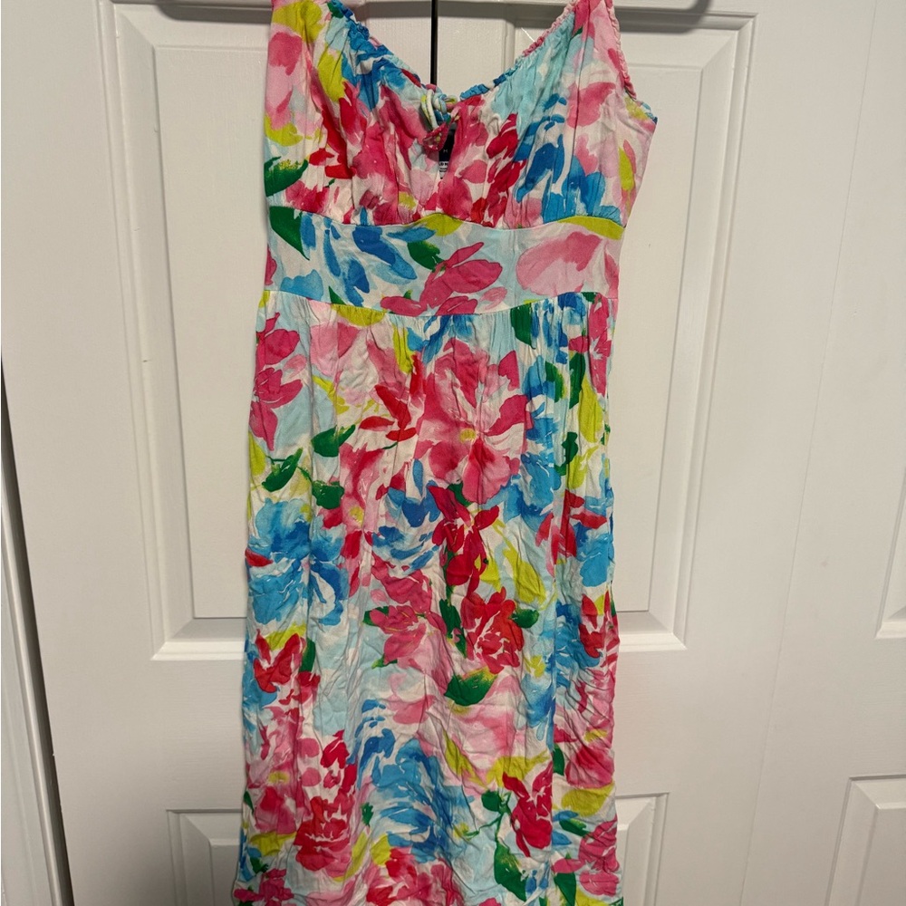 Old Navy Pink and Blue Floral Dress